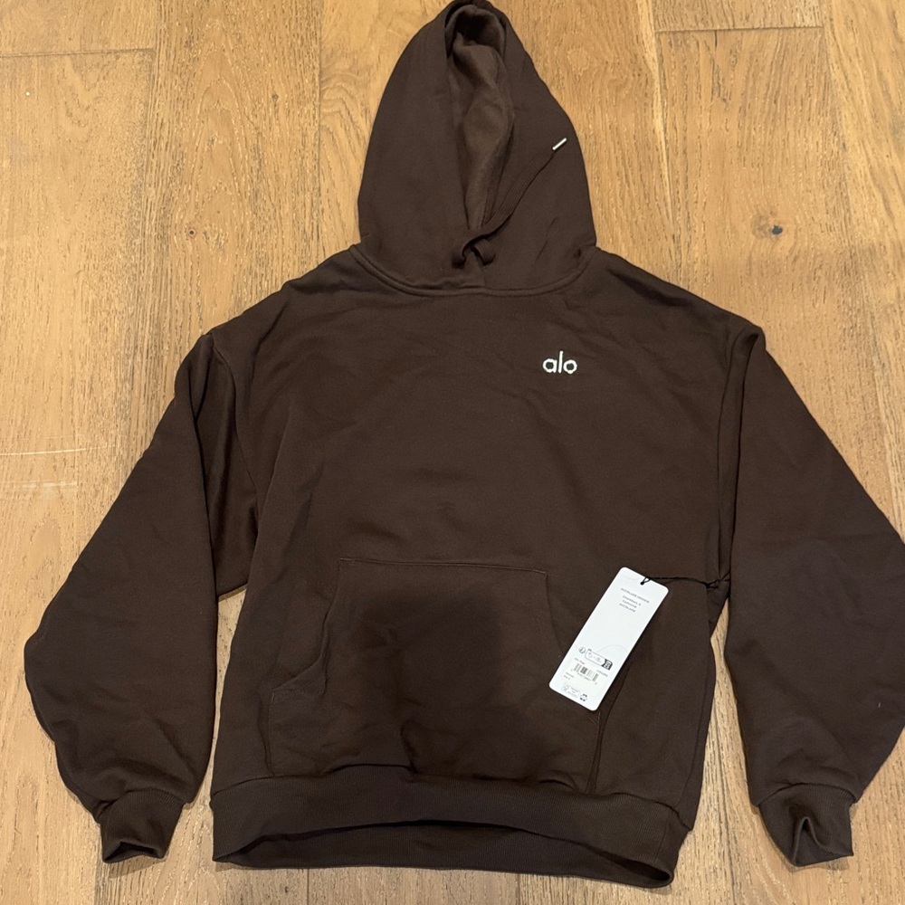 ALO Yoga Women’s accolade Hoodie Sweatshirt Espresso Brown NWT Size Small